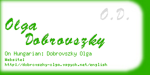 olga dobrovszky business card